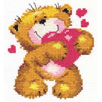 Набор для вышивания крестом "Для тебя ", 10 см х 11 см артикул 8734c.